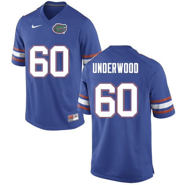 NCAA Florida Gators Houston Underwood Men's #60 Nike Blue Stitched Authentic College Football Jersey BTY2164QT